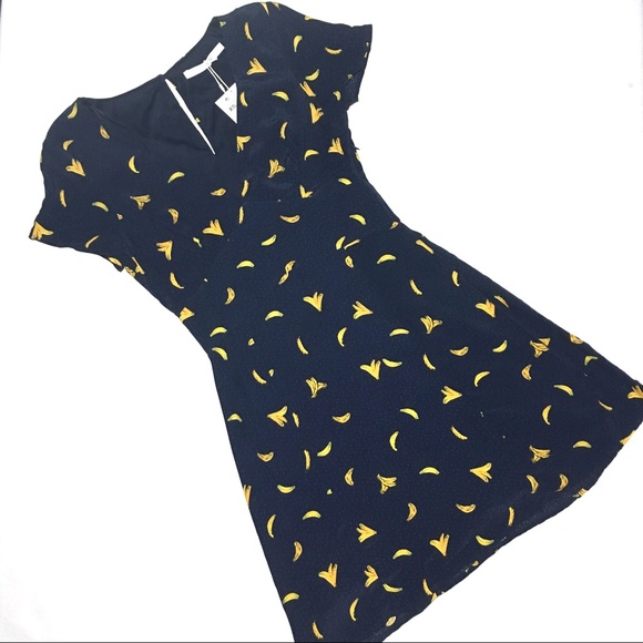 banana print dress zara